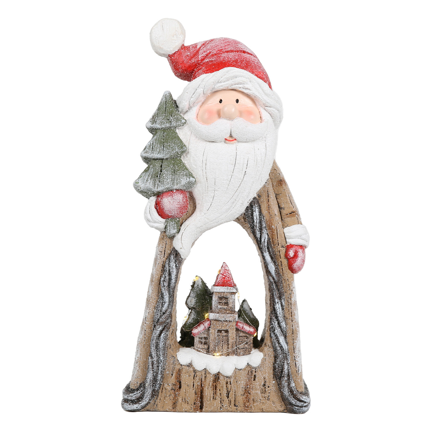 Single Once Upon A Christmas Brown LED Santa or Snowman Scene in Assorted styles Image 3