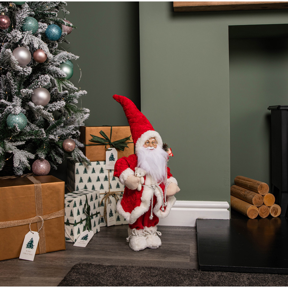Samuel Alexander Standing Red Large Papa Noel Santa Claus Indoor Christmas Decoration Image 7