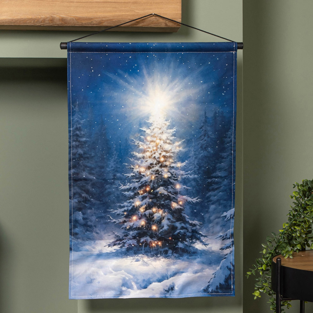 Samuel Alexander Christmas Tree Light Up Hanging Banner 60 x 40cm Image 1