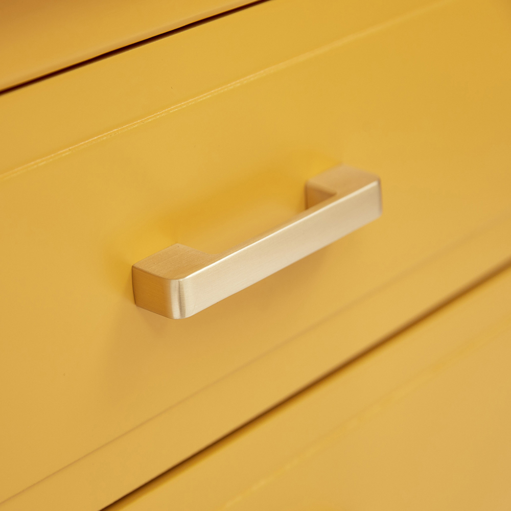 Palazzi 2 Drawers Mustard Wide Bedside Table Image 6