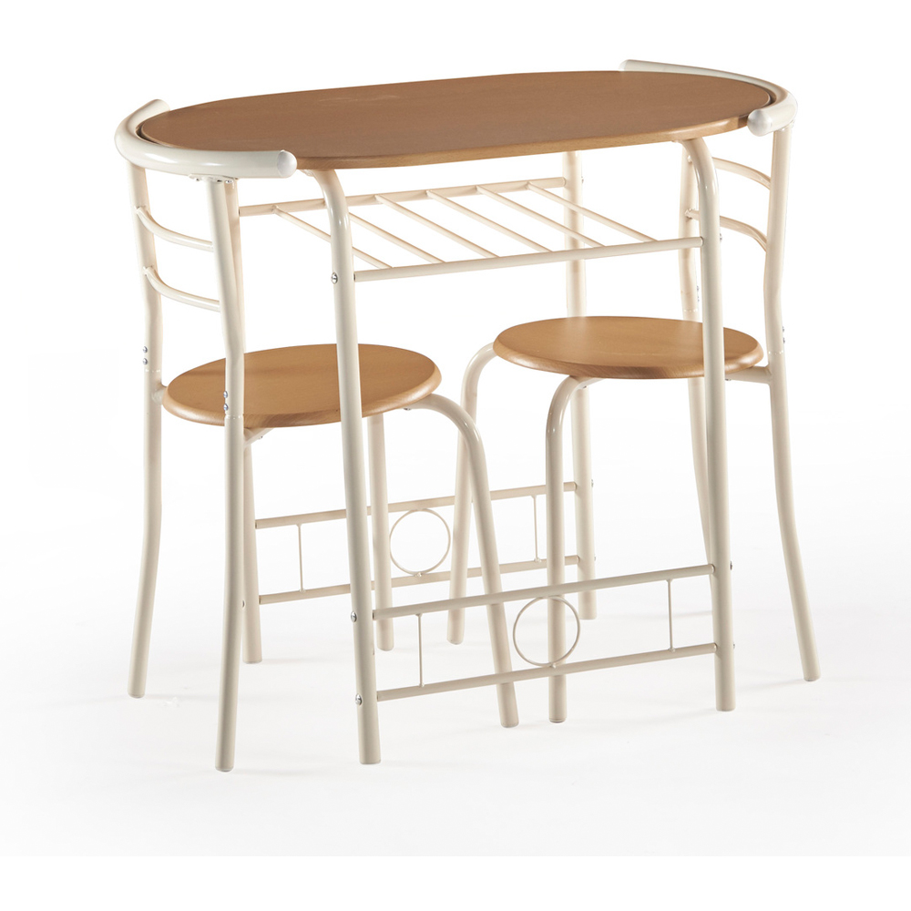 Greenhurst 2 Seater Dining Set Oak and Buttermilk Image 2