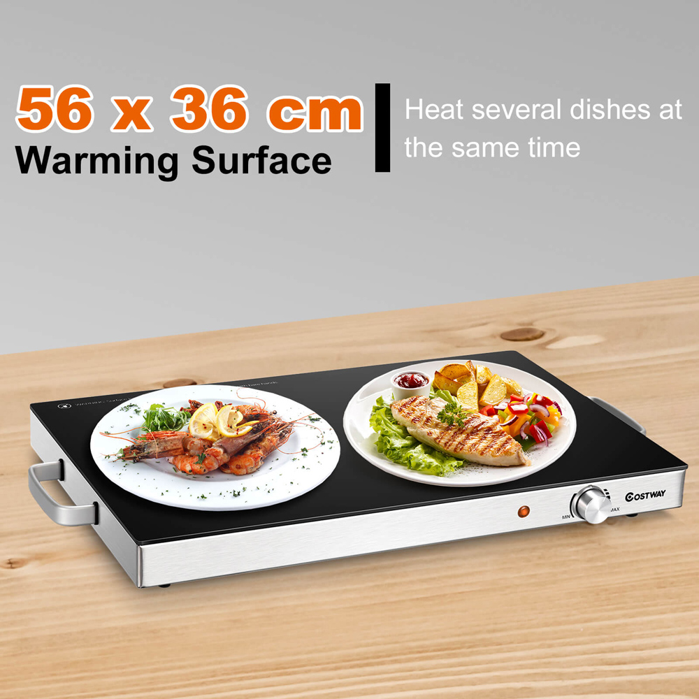 Costway Electric Warming Tray with Cool-Touch Handles Image 7