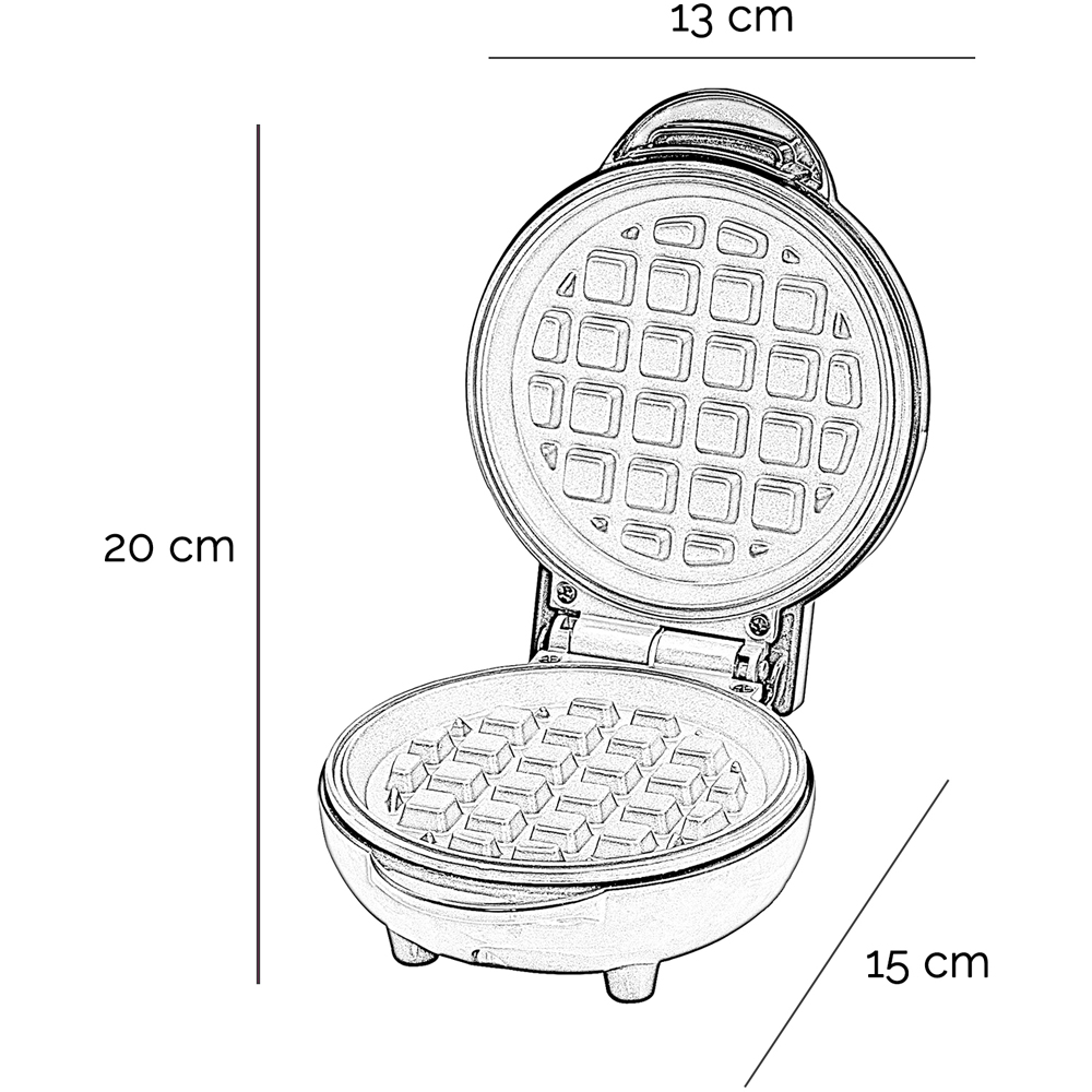 Innoteck Kitchen Pro DS-5506 Black Classic Waffle Pattern Mini Snack Maker 550W Image 7