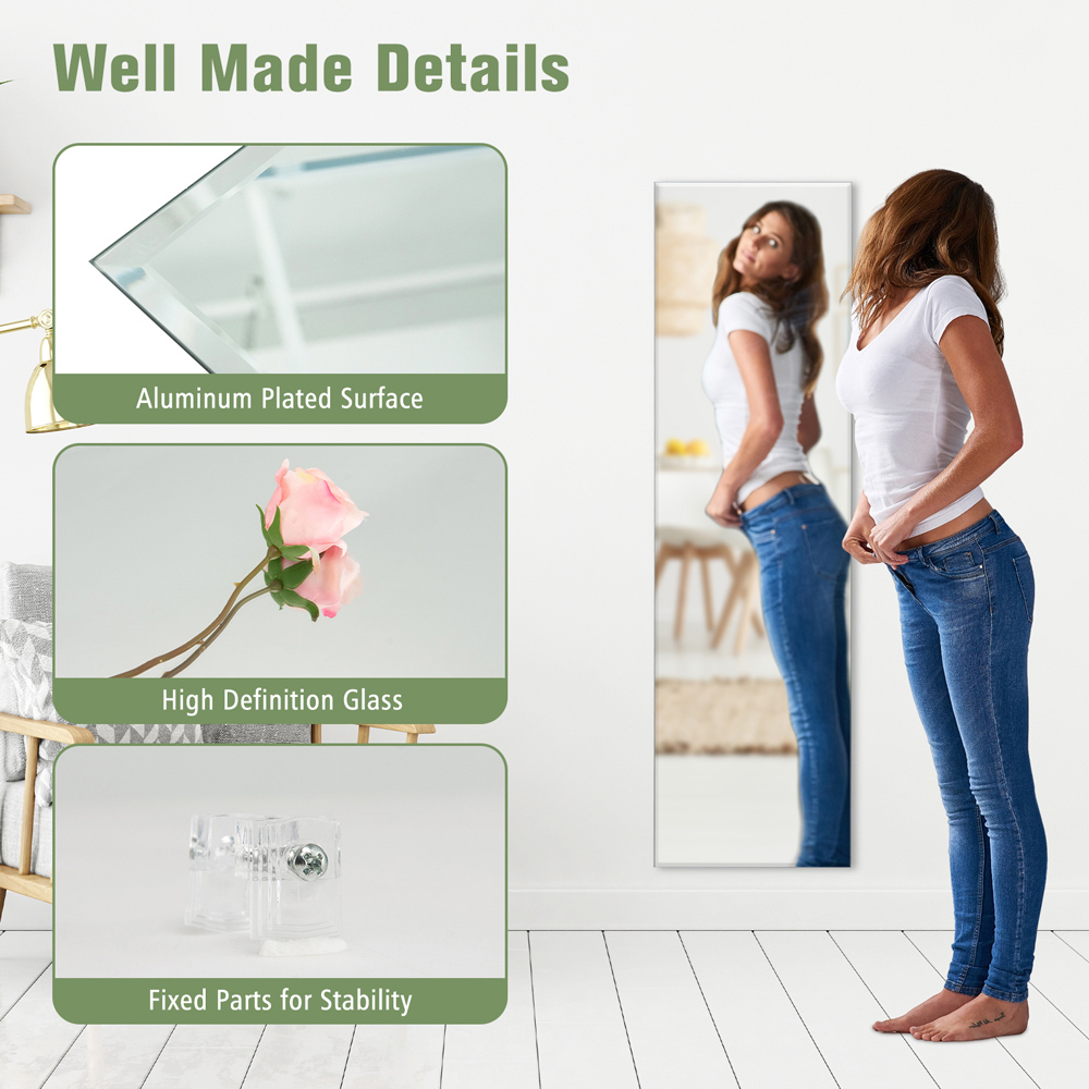 Costway Full Length Wall Mirror 110 x 38cm Image 7