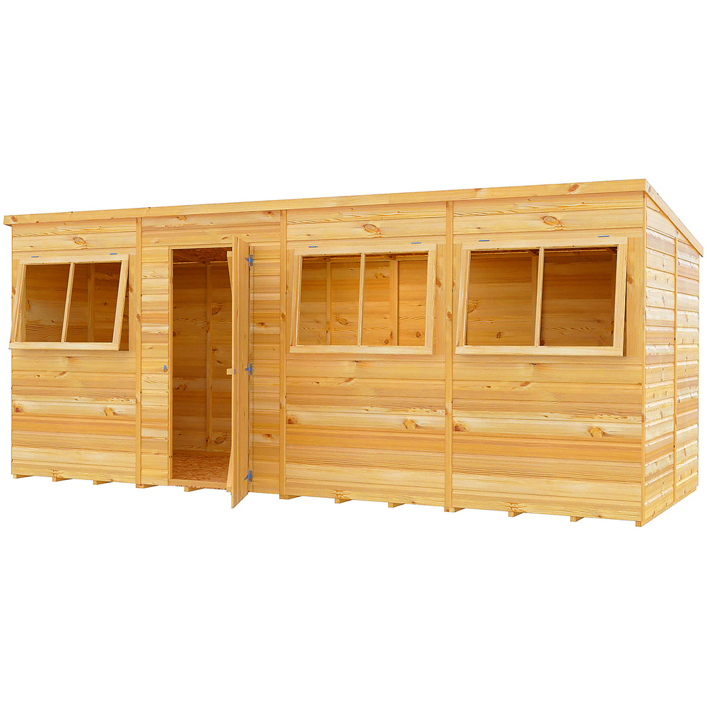 Shire 16 x 6ft Shiplap Pent Garden Shed Image 1