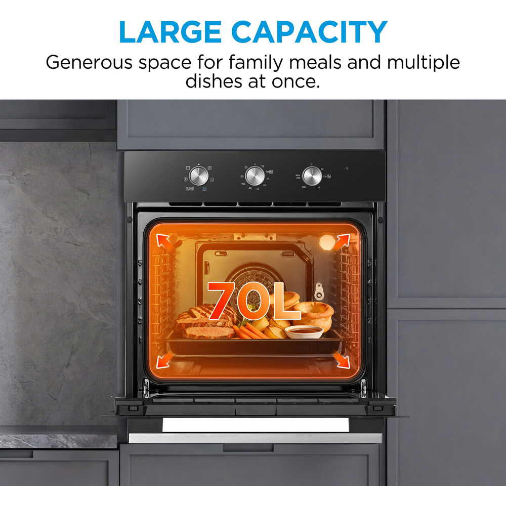 Midea Xpress MBO65M90M1-BK Black 70L Electric Fan Oven Image 9