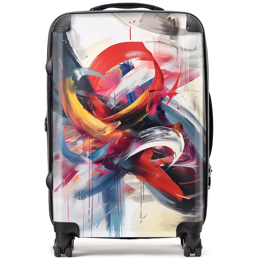 Warren Reed Designer Medium Swirling Symphony of Colours Suitcase Image 1