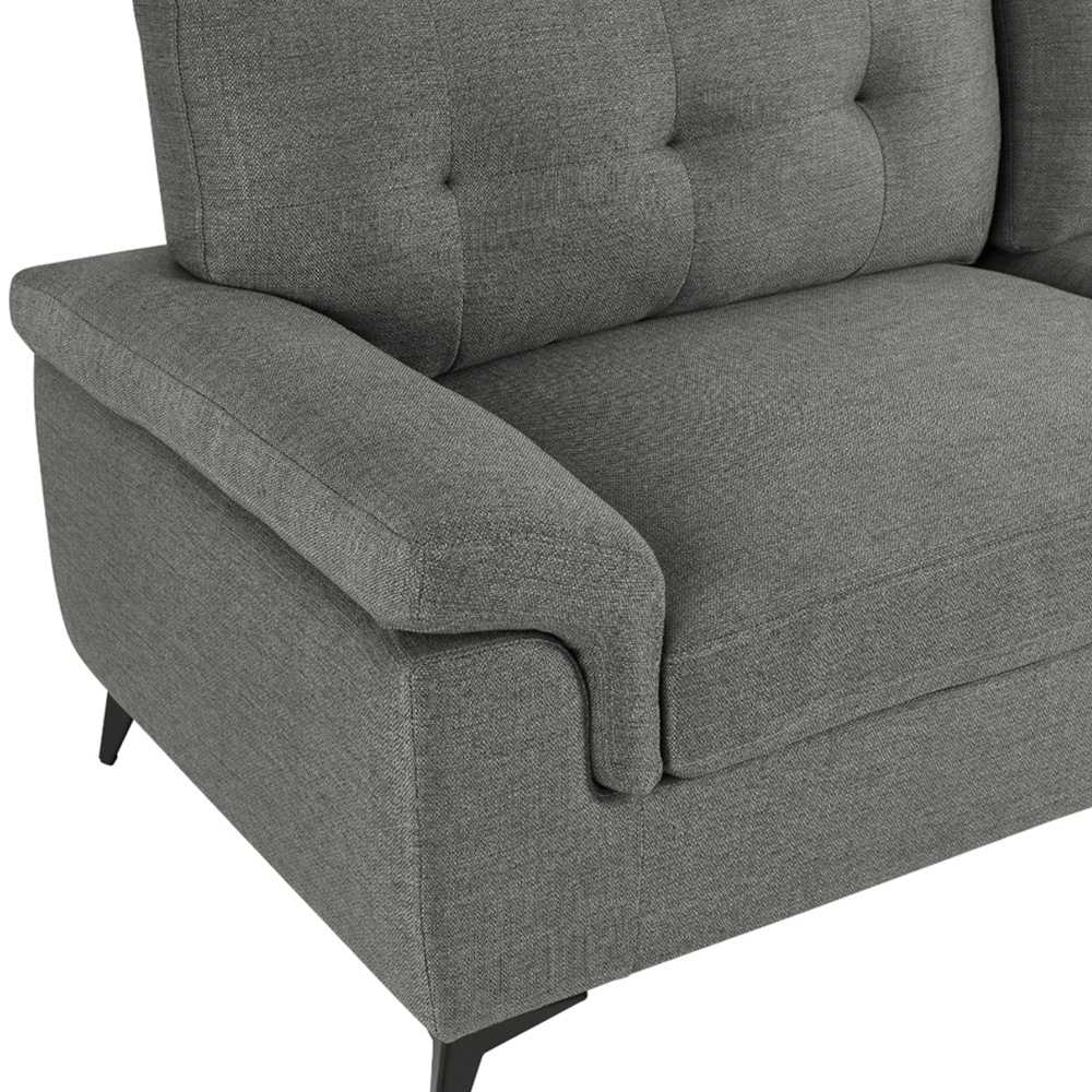 Home Detail Dylan 3 Seater Dark Grey Linen Sofa Image 8