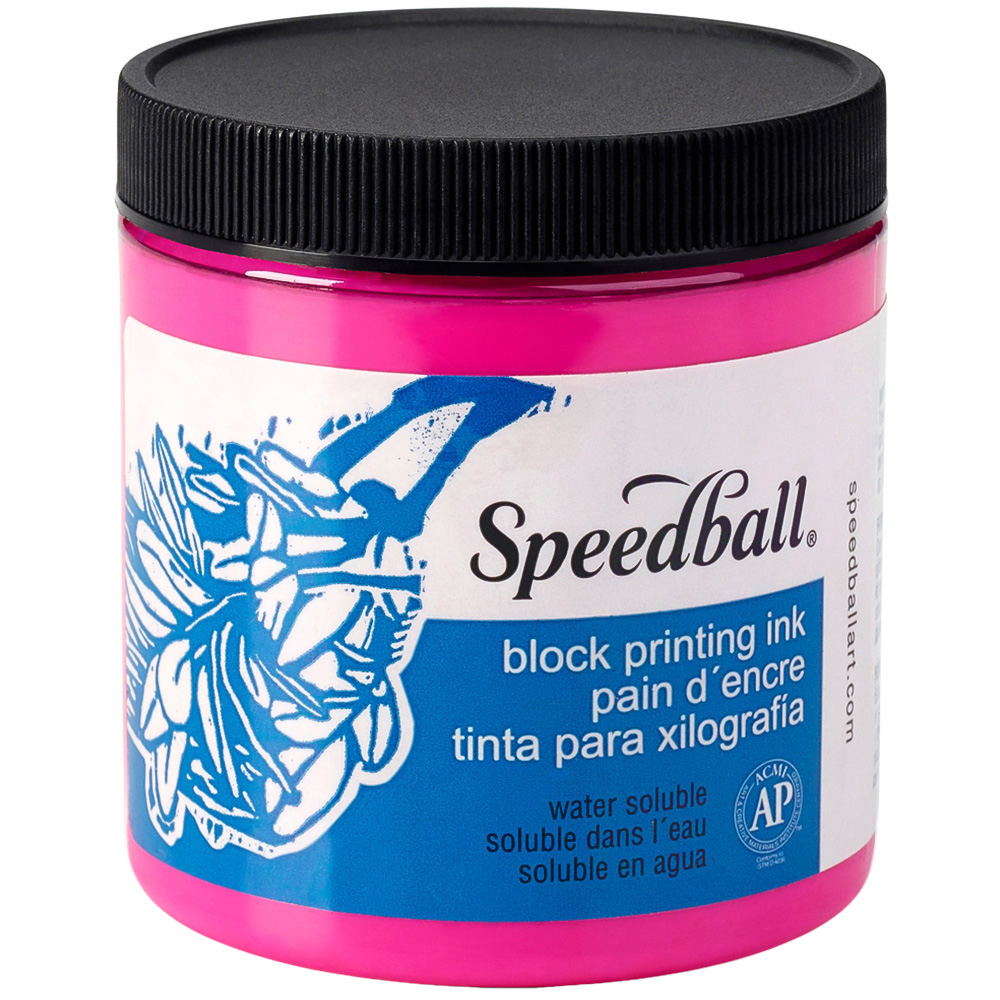 Speedball Magenta Water Soluble Block Ink 236.5ml Image