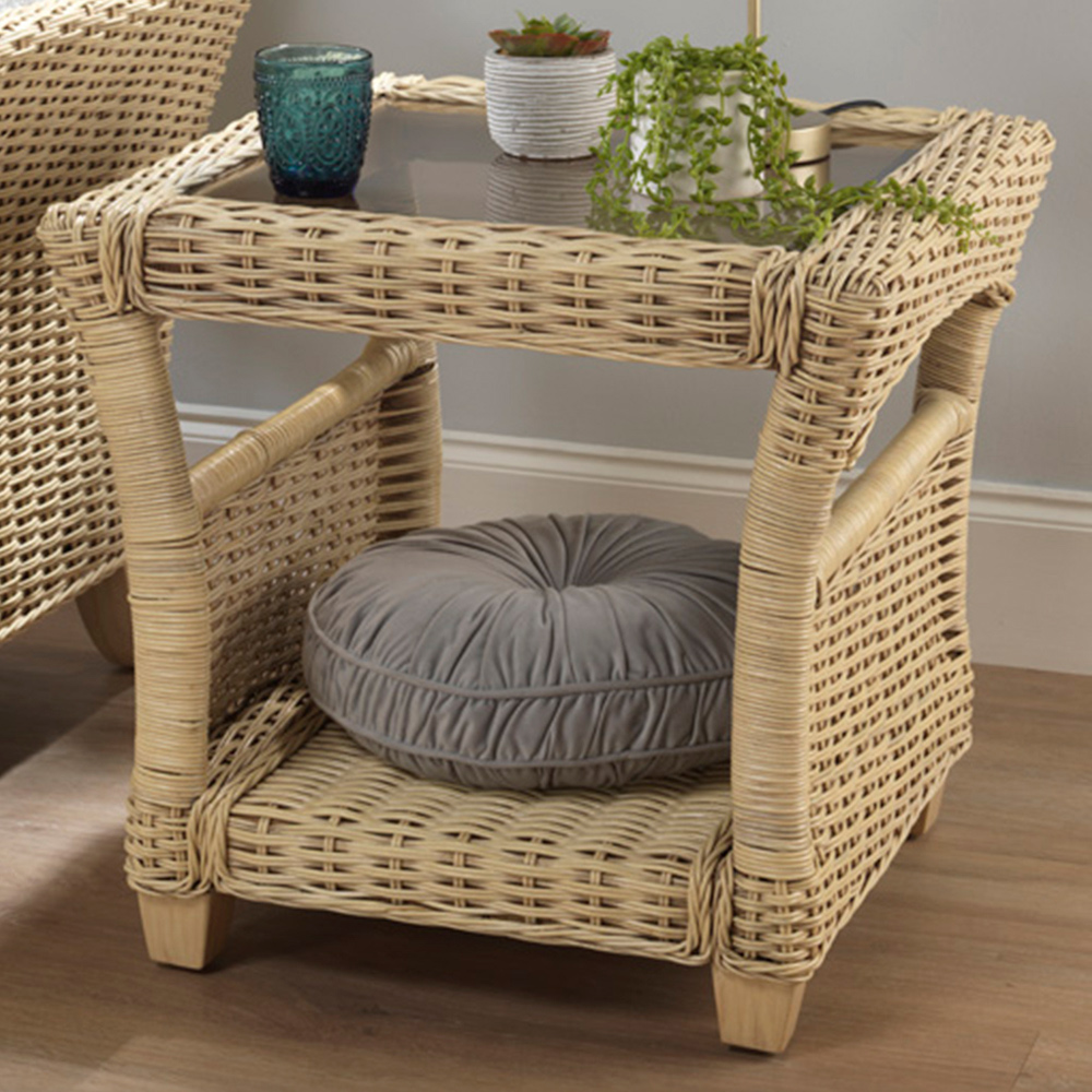 Desser Arlington Natural Rattan Lamp Table Image 1