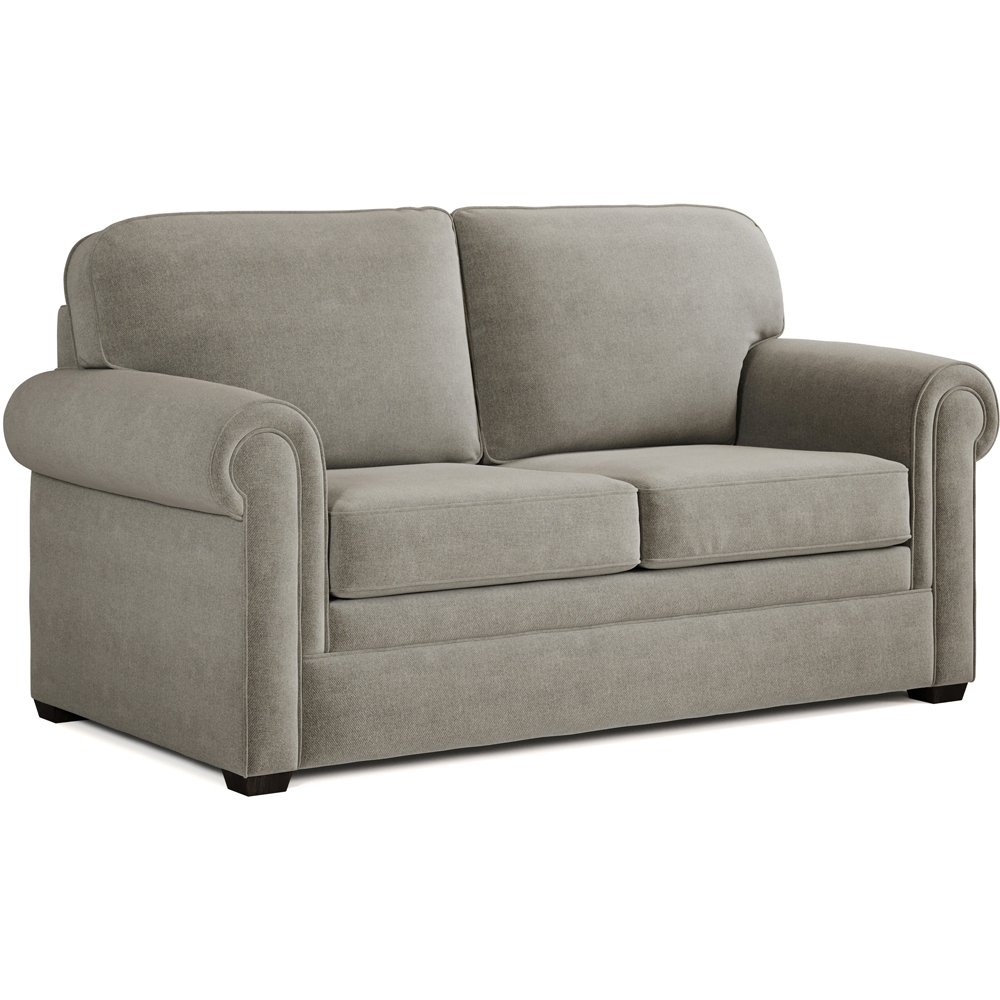 Jay-Be Heritage 2 Seater Brushed Twill Smoke Sofa Bed with e-Pocket Mattress Image 2