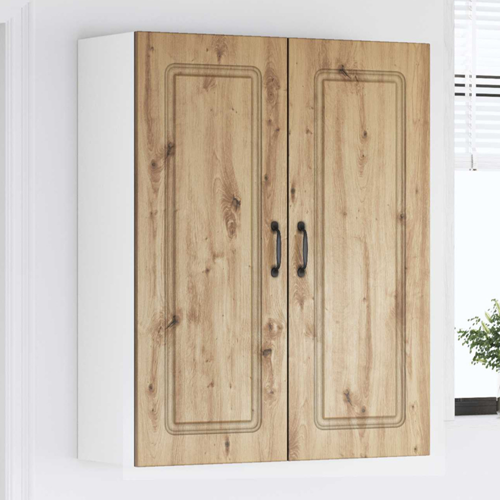 vidaXL 2 Door Artisan Oak Kitchen Wall Cabinet Image 1