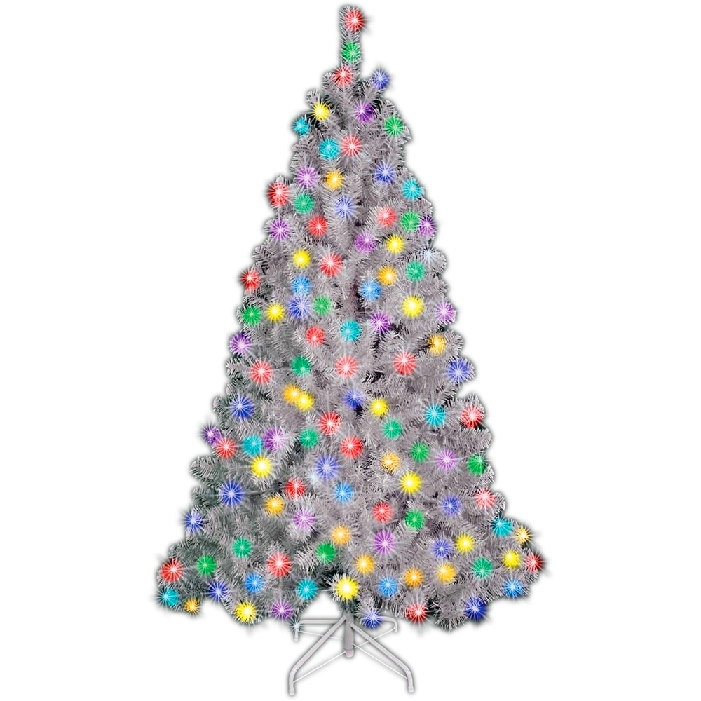 Shatchi Multicolour LED Pre-Lit Alaskan Pine Artificial Christmas Tree 12ft Image 1