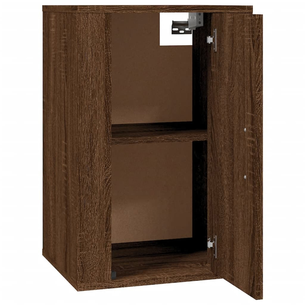 vidaXL Single Door Brown Oak Wall Mounted TV Cabinet Image 4