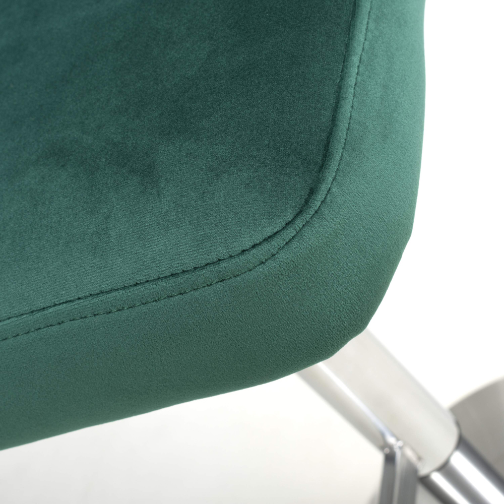 Shankar Sigma Green Brushed Velvet Bar Stool Image 7