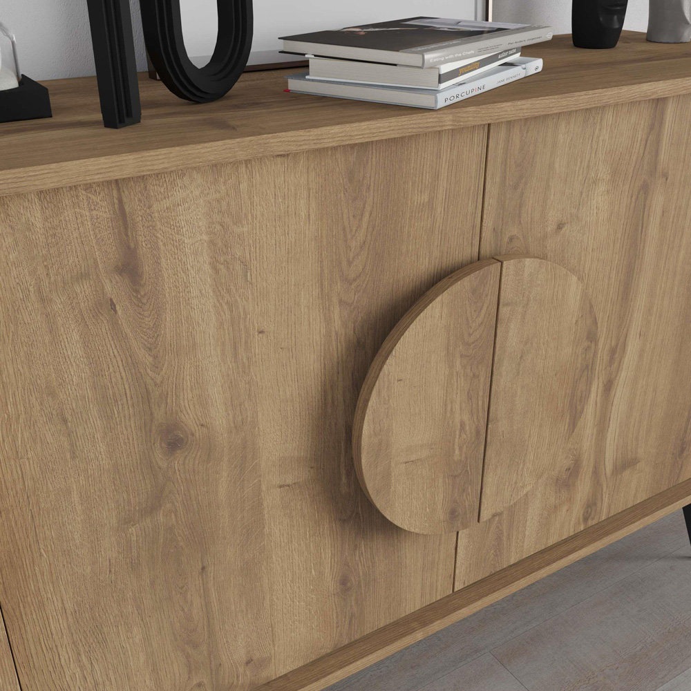 Decortie Gora 2 Door Dark Oak Effect Console Sideboard Image 3