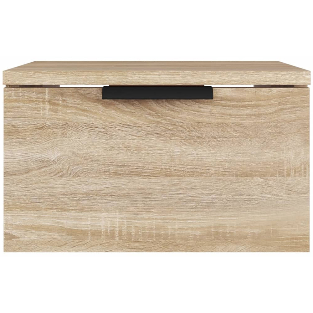 vidaXL Single Drawer Sonoma Oak Wall Mounted Bedside Cabinet Image 3