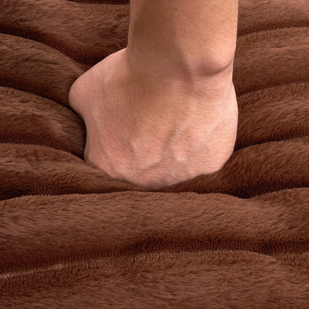 H&O Direct 80cm Coffee Round Soft Warm Pet Bed Image 4