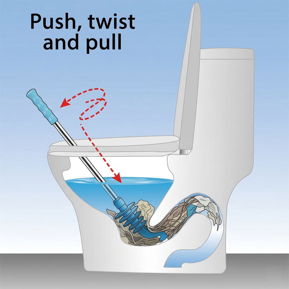 Avilo Blue Flexible Toilet Plunger Image 4