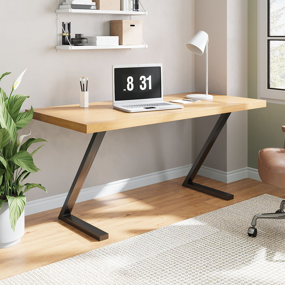 Living and Home Black Anti Slip Modern Z Shaped Iron Table Legs 50cm 2 Pack Image 7