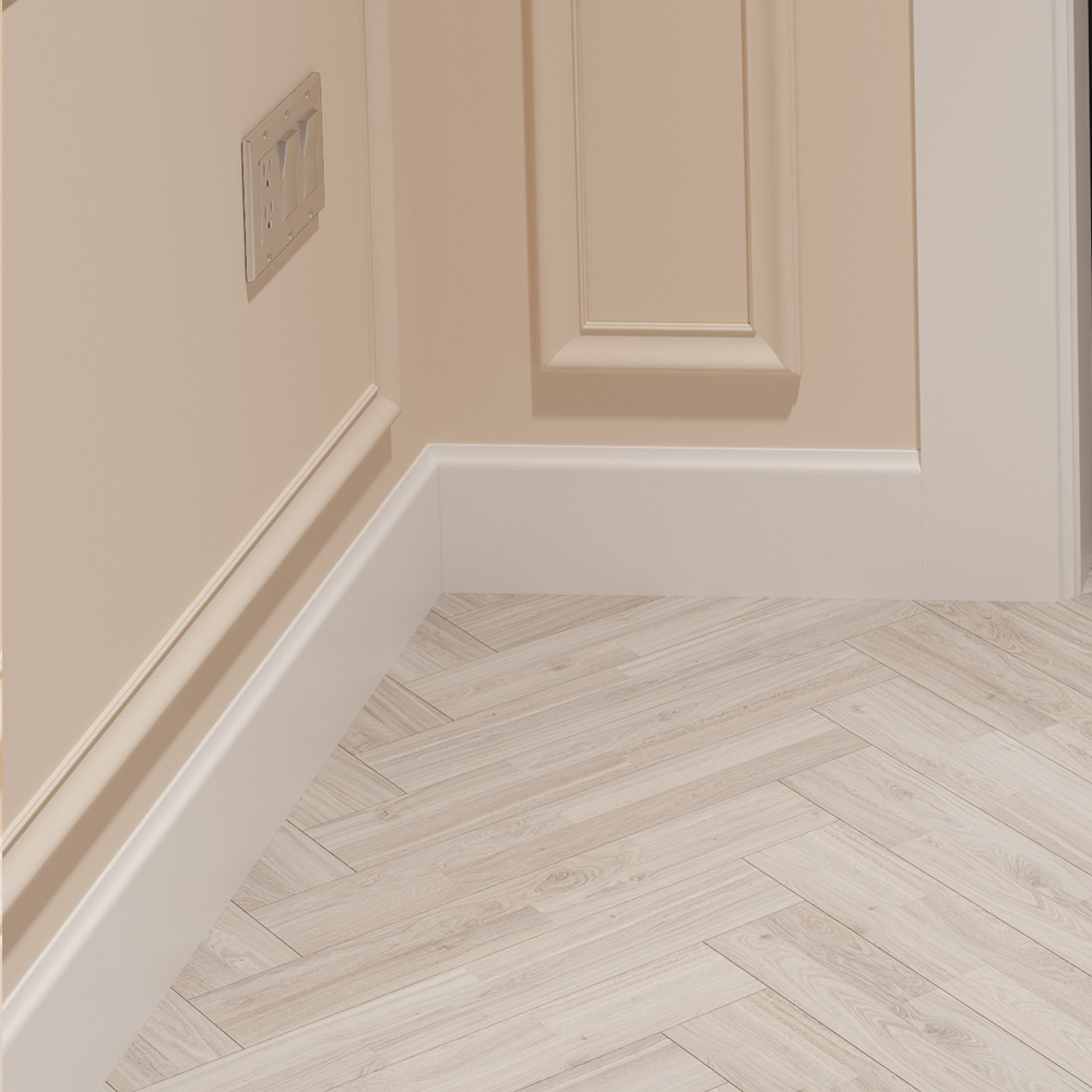 National Skirting White Jive Primed Skirting Board 18mm 195 x 4200mm Image 2