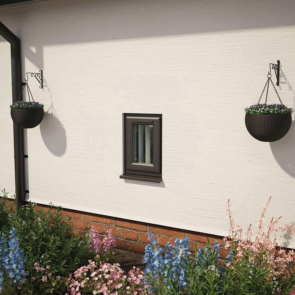 Crystal Black and White Top Hung Opener Obscure Triple Glazed Window 440 x 610mm Image 2