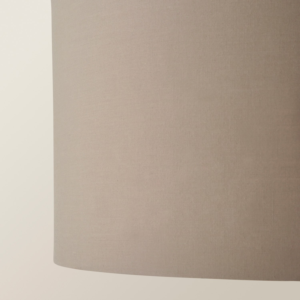 ValueLights Reni Taupe Fabric Large Drum Ceiling Lamp Shade Image 4