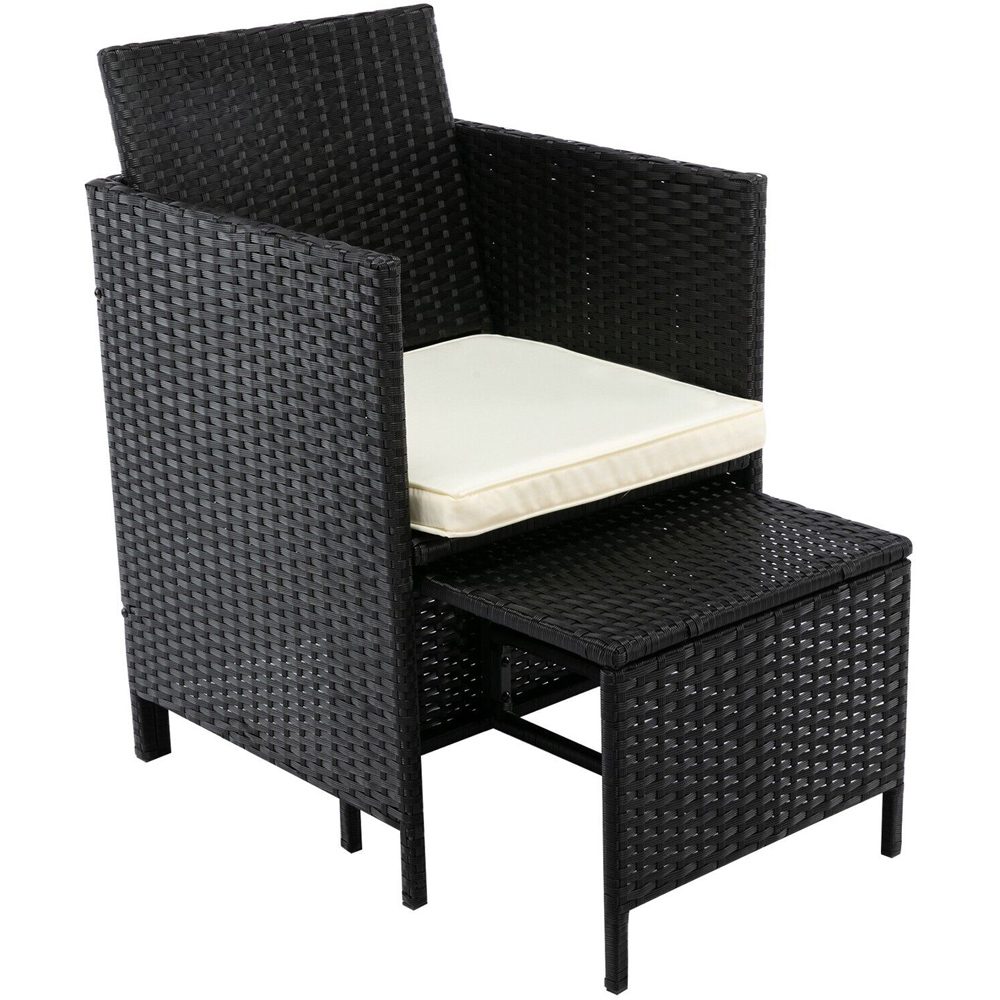 Cuba 8 Seater Black Rattan Outdoor Dining Set Image 5
