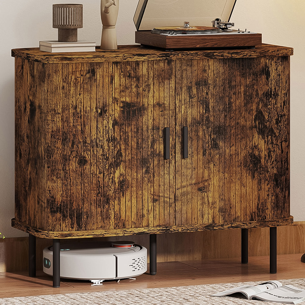 HOMCOM Brown Sideboard Storage Cabinet Image 1