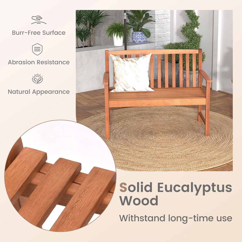 Costway Wooden Garden Bench Image 6