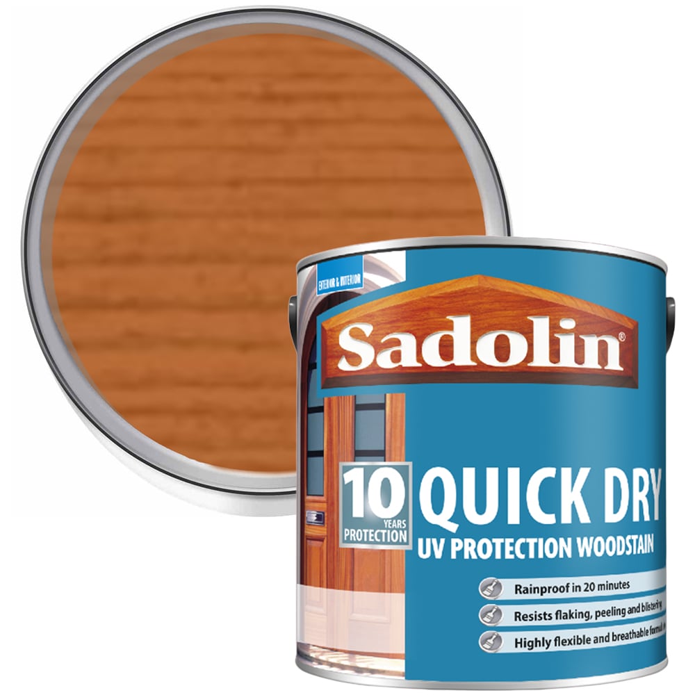 Sadolin Quick Dry 10 Year Antique Pine Woodstain 2.5L Image 1
