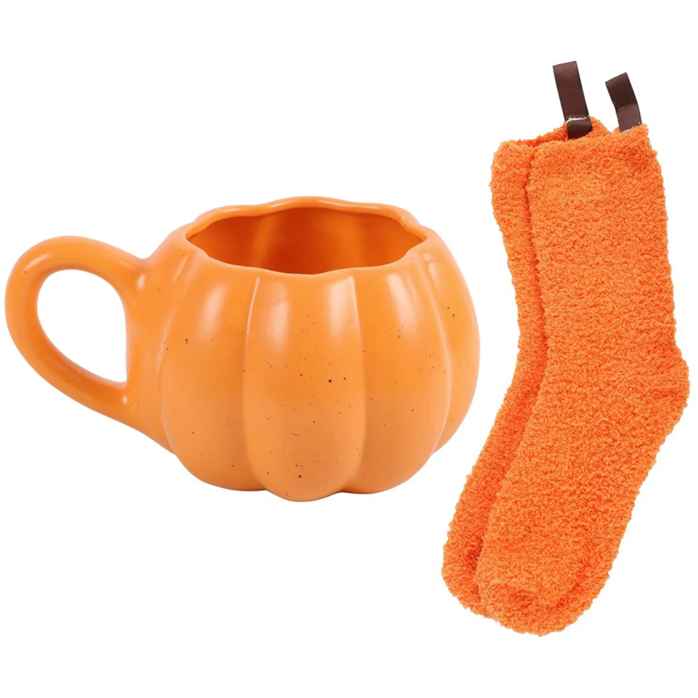 Marco Paul Pumpkin Shaped Mug and Socks Halloween Gift Set Image 2