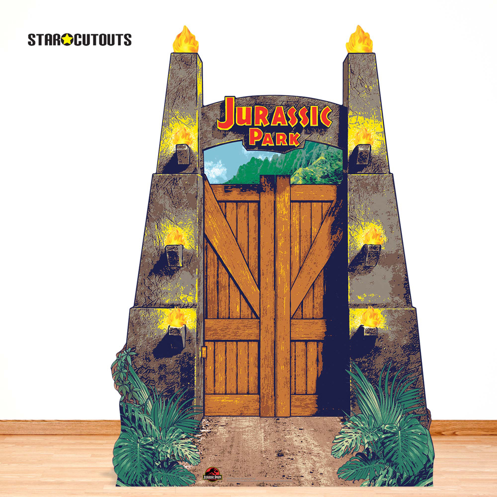 Star Cutouts Jurassic Park Entrance Sign Cutout 4.3ft Image 2