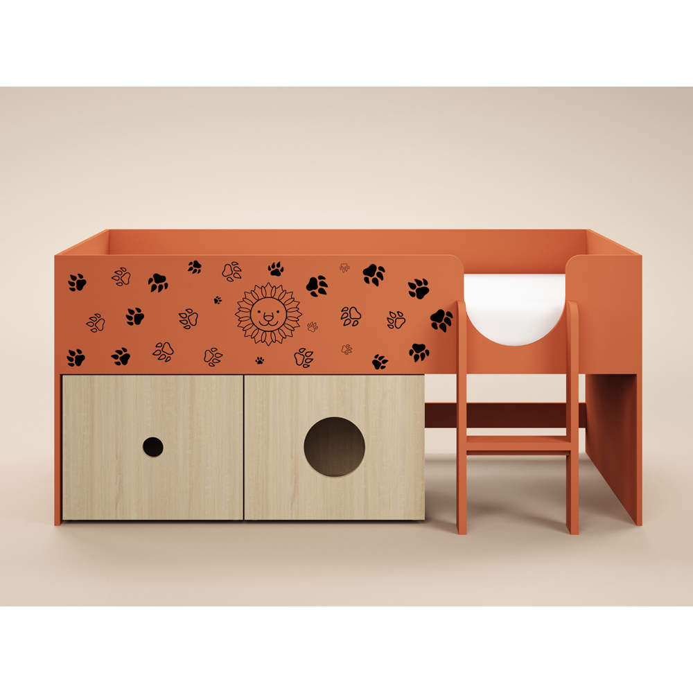 Flair Zaiden Single Orange Mid Sleeper Bed with Toy Box Image 3