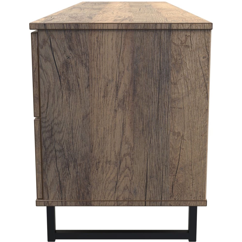 Crowndale Hong Kong 2 Door 2 Drawer Vintage Oak Sideboard Image 4