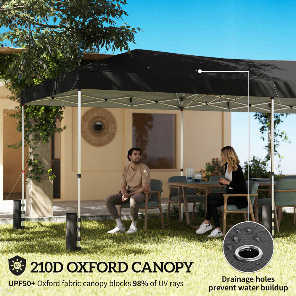 Outsunny 3 x 6m Black Pop Up Gazebo Image 3