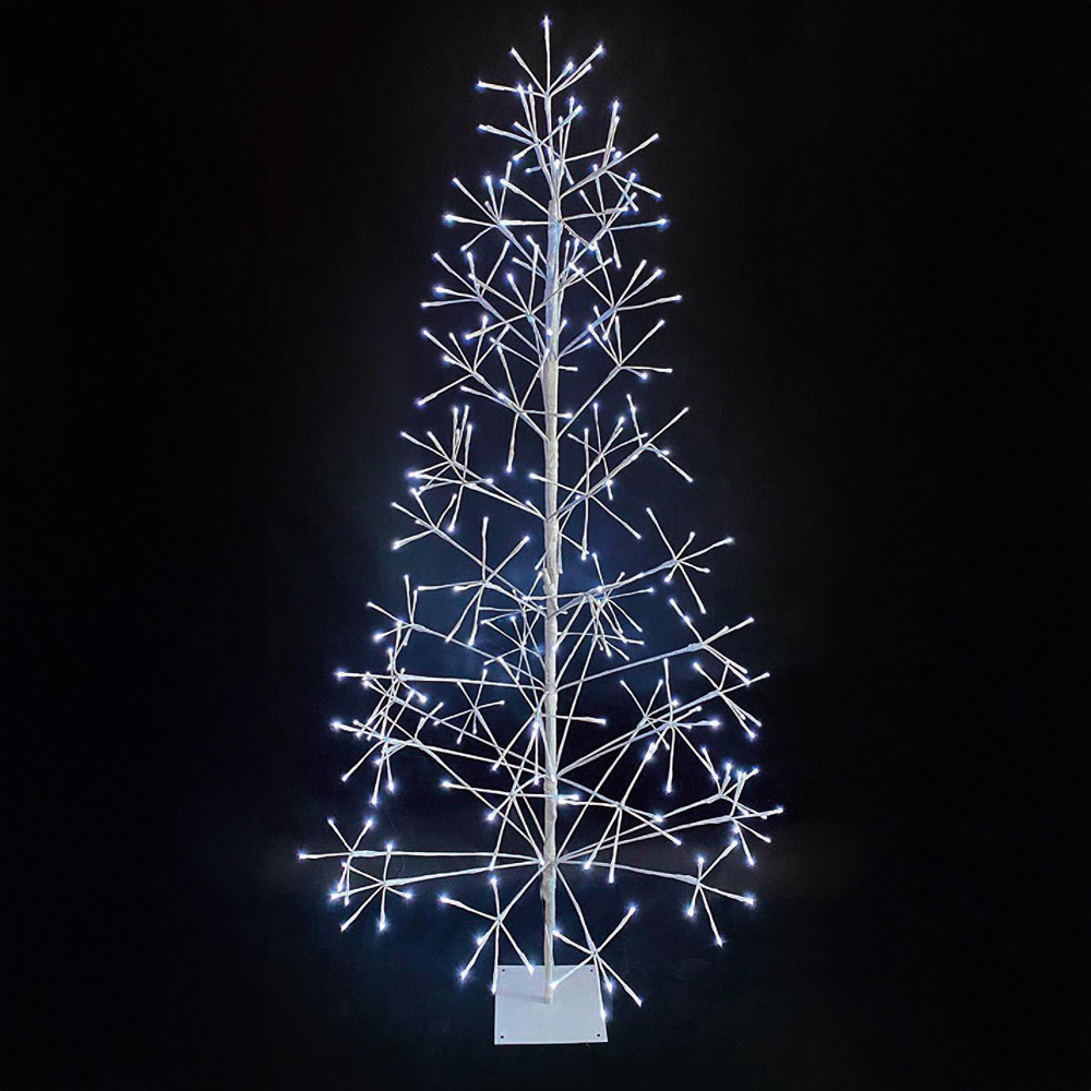 Shatchi White LED Pre-Lit Twig Christmas Tree 6ft Image 4