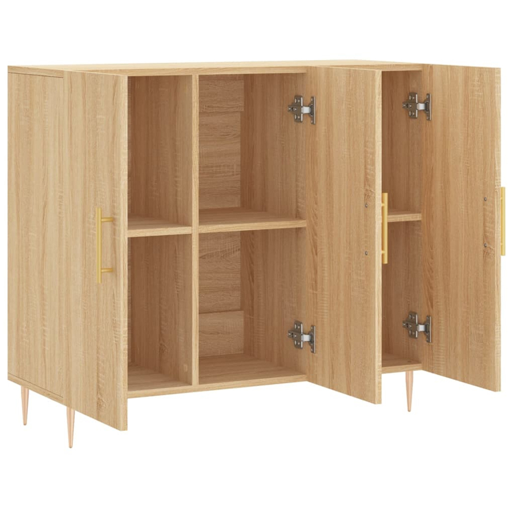 vidaXL 3 Door Sonoma Oak Sideboard Image 5