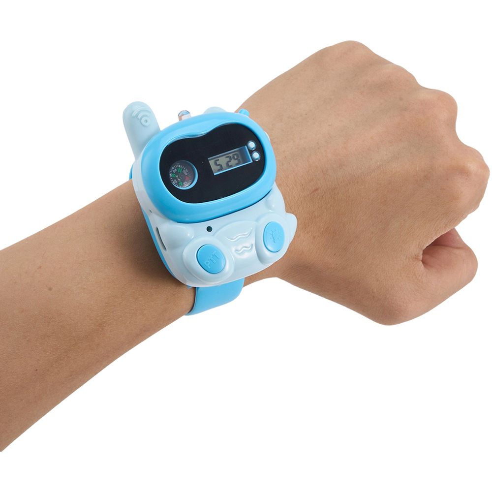 H&O Direct Kids Blue 500m Range Wearable Mini Walkie Talkie Watch 2 Pack Image 3
