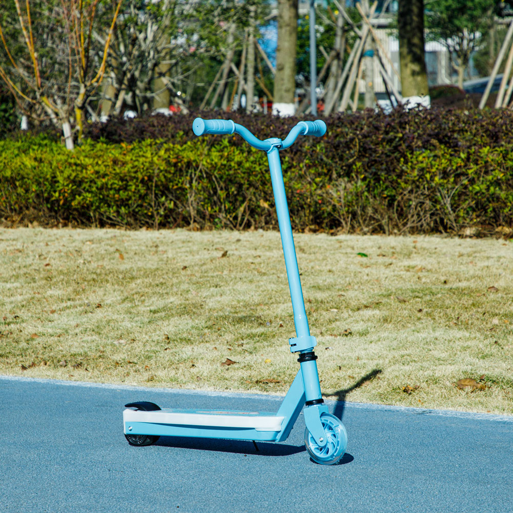 Tommy Toys AIYAPLAY Blue Electronic Ride-On Scooter with Auxiliary Rear Wheels Image 3