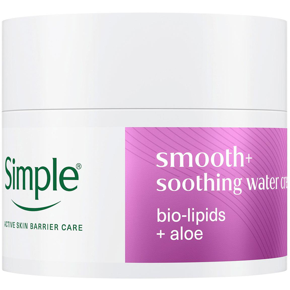 Simple Smooth+ Soothing Water Hydrating Care Face Moisturiser Cream 50ml 3 Pack Image 2