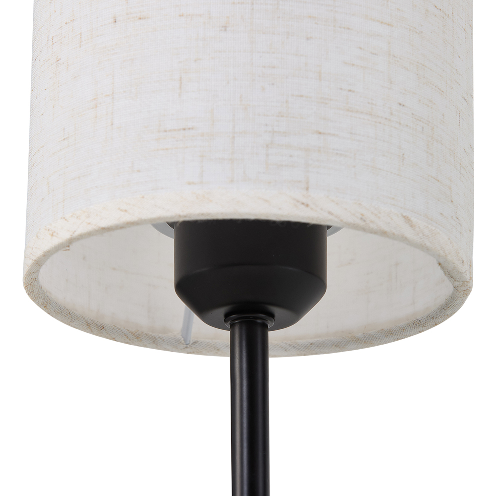 Living and Home RGB Black Cylindrical E27 Table Lamp with Remote Image 6