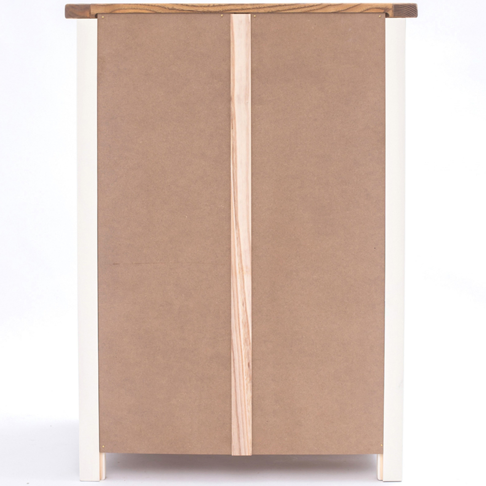 Cabinet Bits Lovere 5 Drawer White Brass Drop Handle Chest of Drawers Image 6