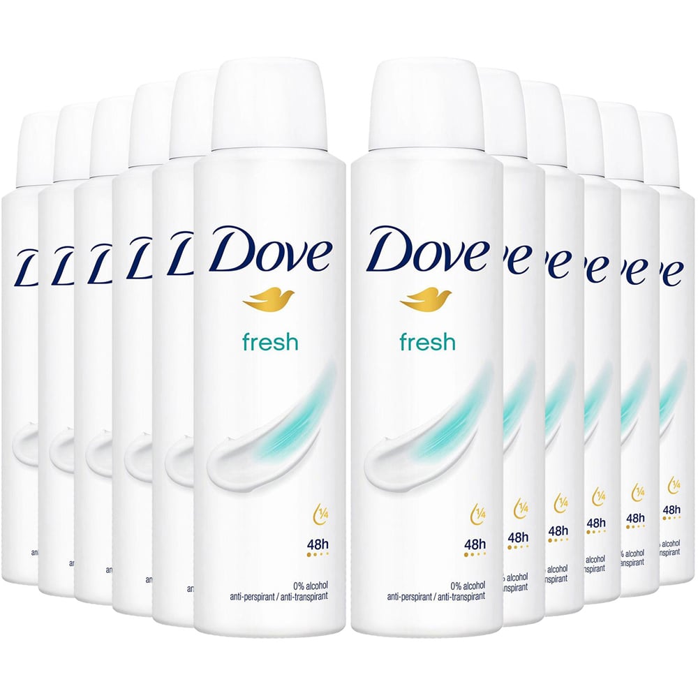 Dove Fresh Sweat Protection Women Anti-Perspirant Deo 150ml 12 Pack Image 1