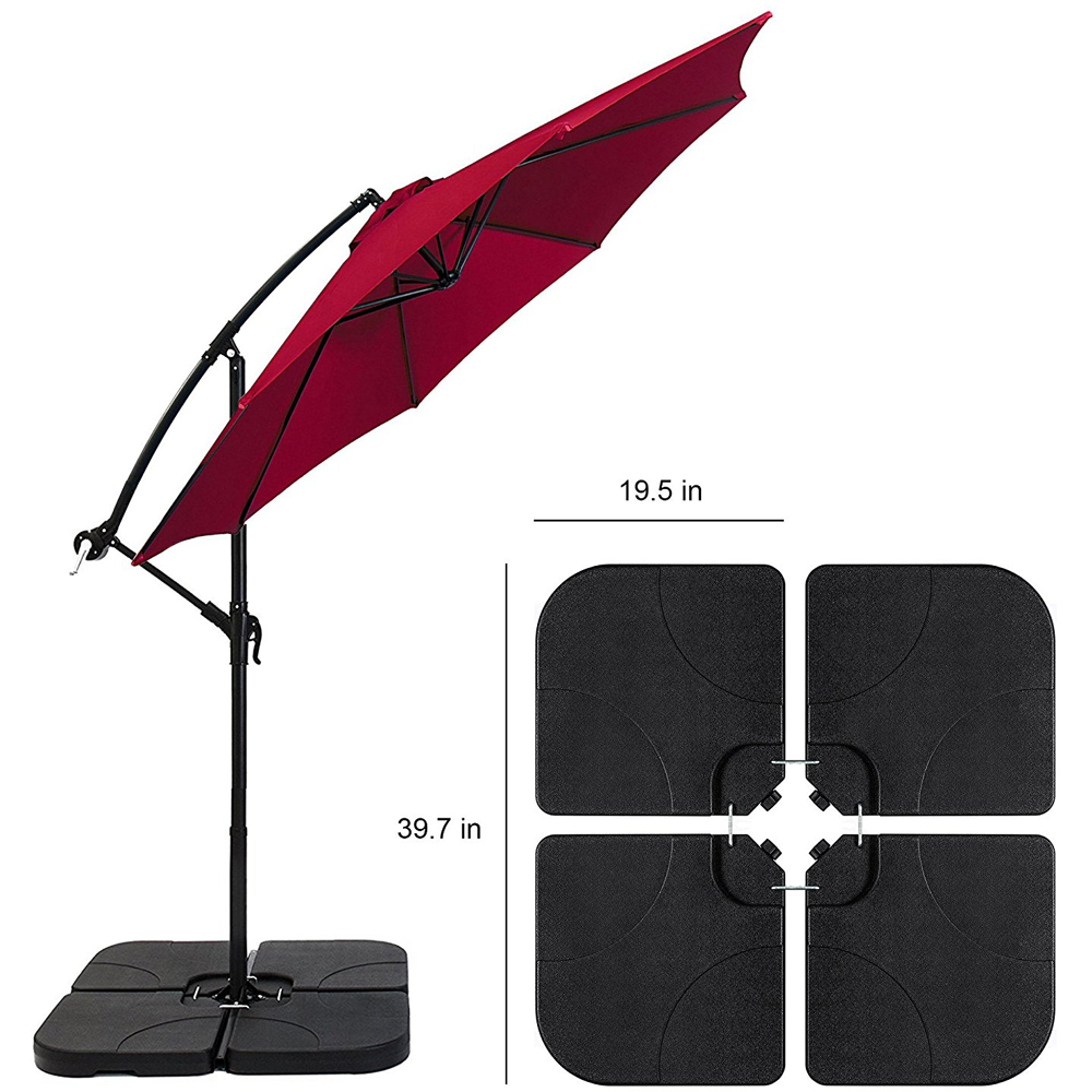 Jack Stonehouse 4 Piece Interlocking Water and Sand Fillable Parasol Base Image 8