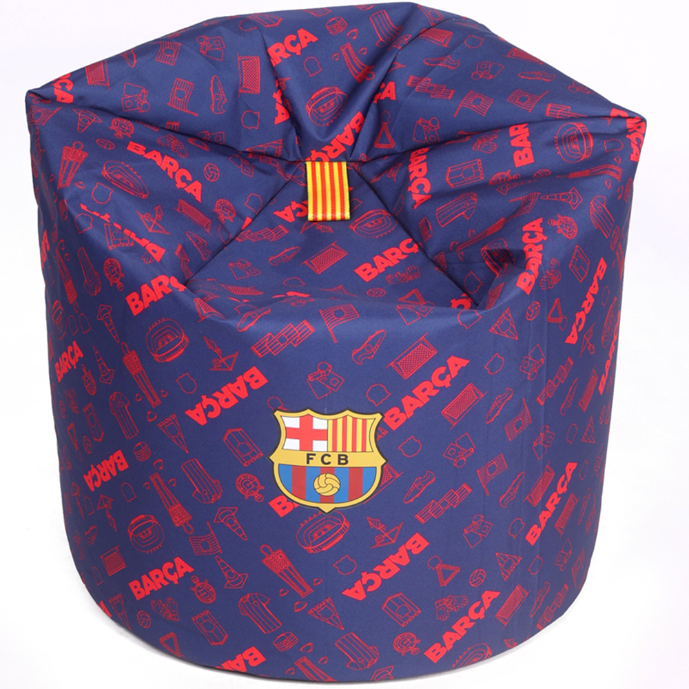 Kaikoo Barcelona Blue and Red Print Bean Bag Image 3