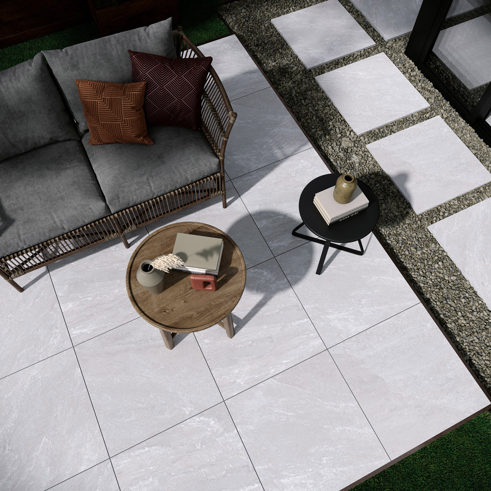 Bien Rasa White Porcelain Paving 60 x 60cm 60 Pack Image 3