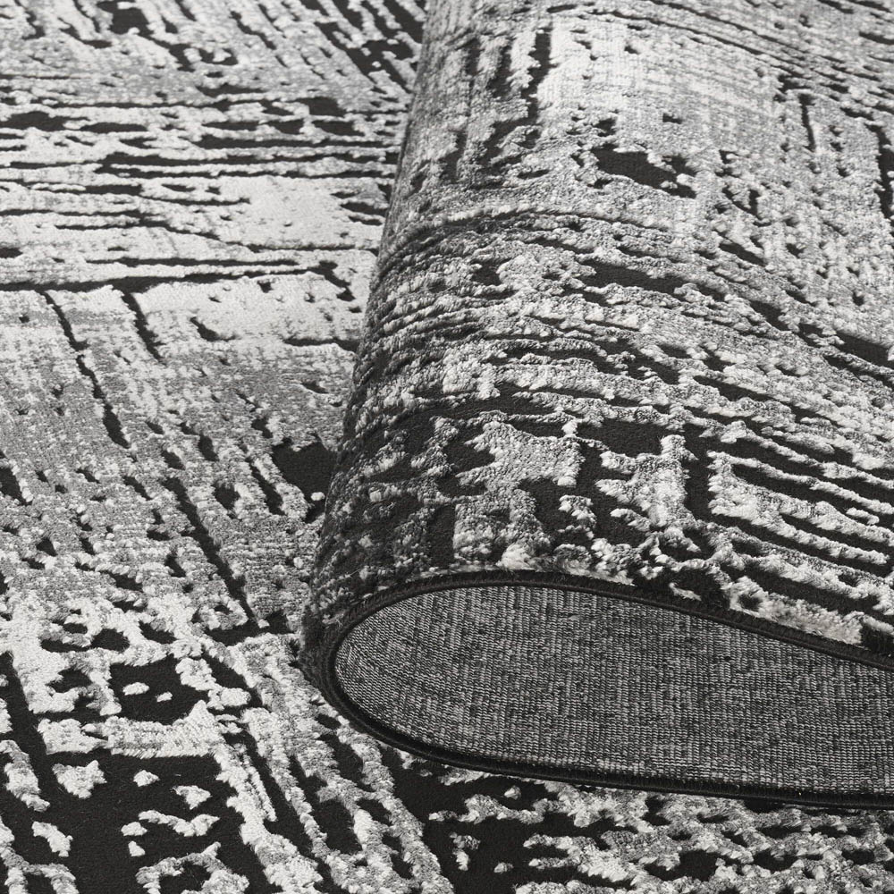 Desire Rugs Belgravia Metallic Sheen Modern Illusion Design Grey Rug 120 x 170cm Image 4