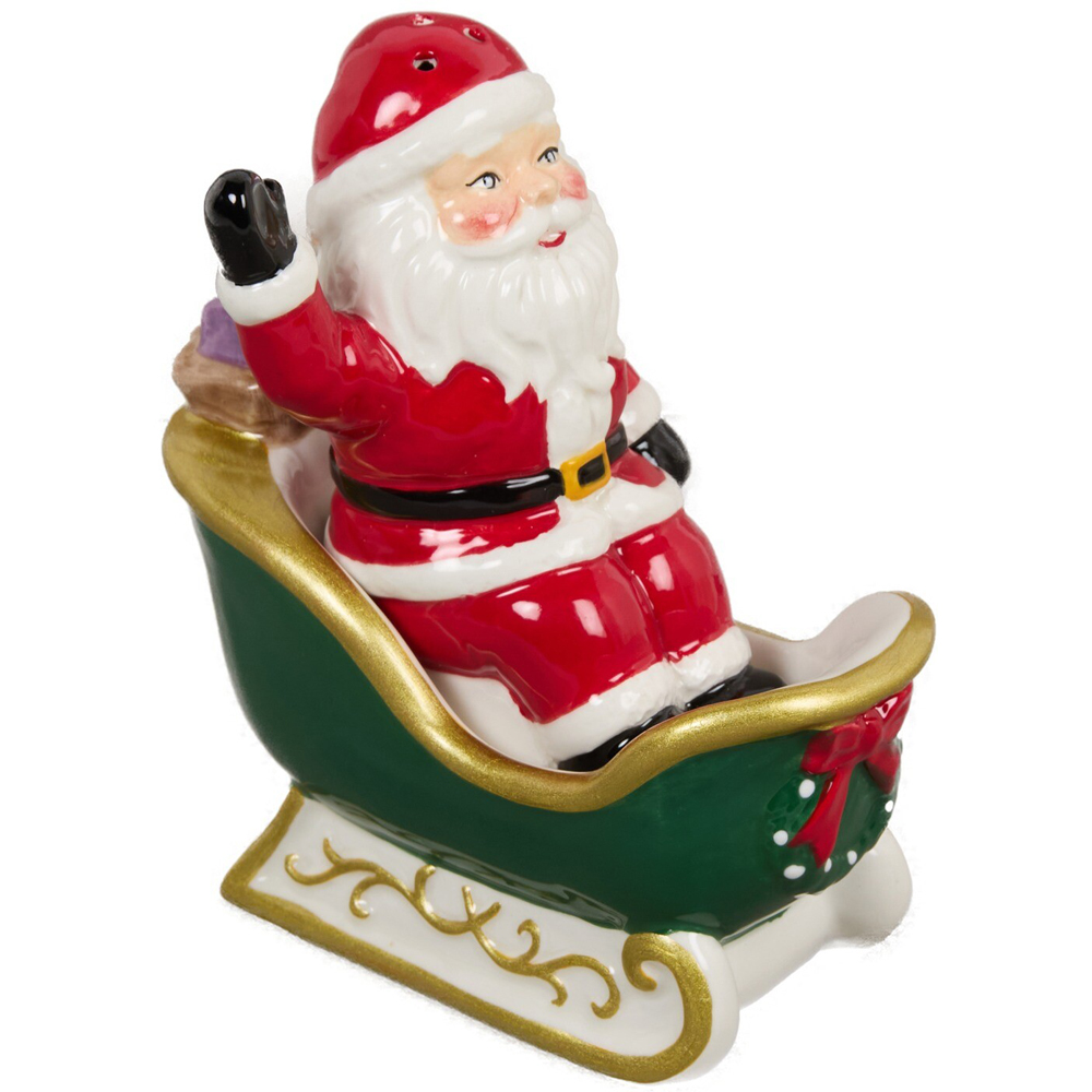 Santa Sleigh Salt and Pepper Shakers Set Image 1