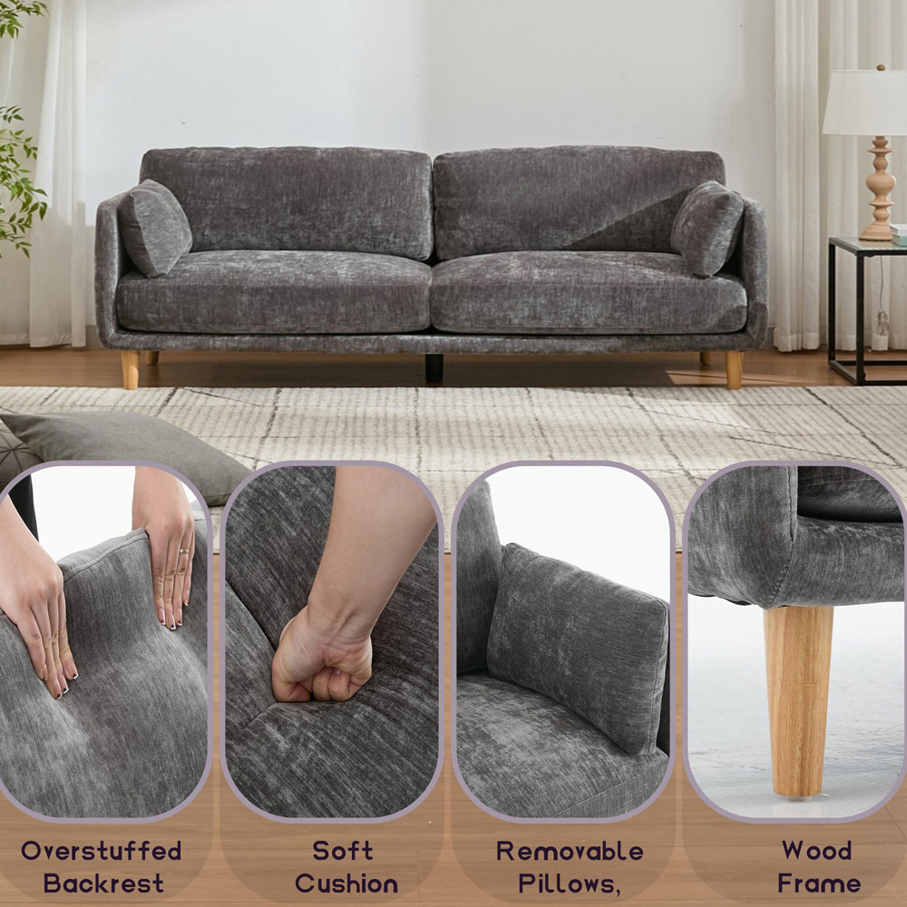 Furniture One 5 Seater Luxury Mid Century Sofa Set Image 6